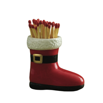 Matchstick Holder | Ceramic | Santa Boot