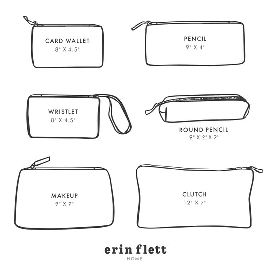 velvet zipper bag - makeup by erin flett