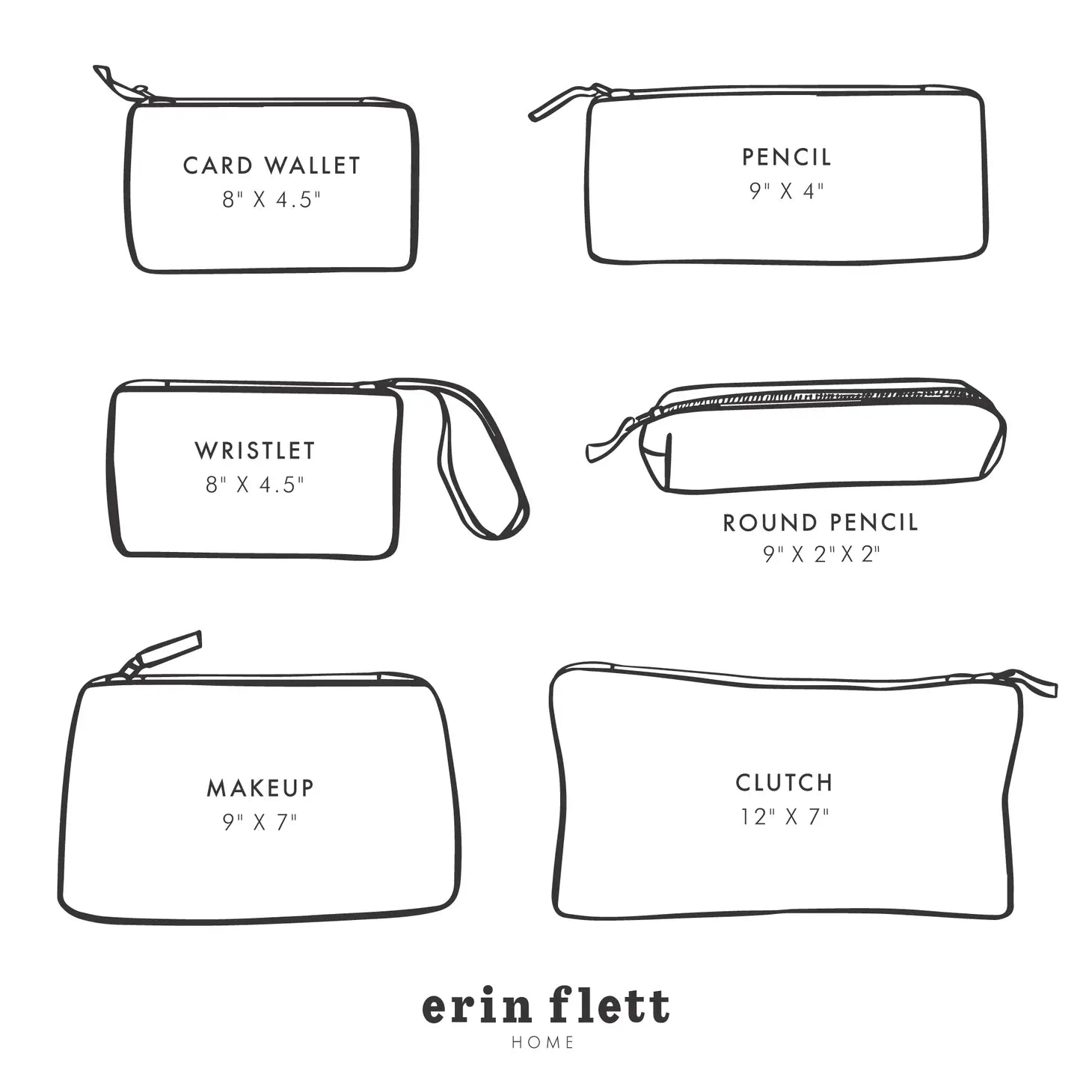 velvet zipper bag - makeup by erin flett
