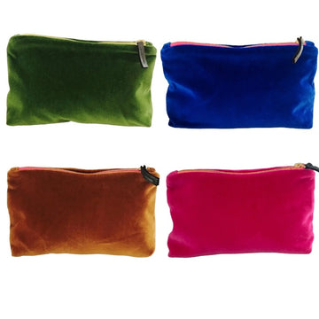 velvet zipper bag - makeup by erin flett