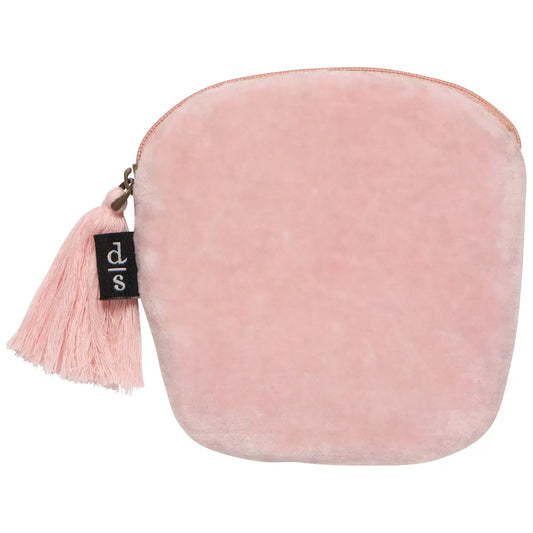 coin purse - embroidered velvet - venus - pink by now designs