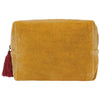 pouch - embroidered velvet - venus - ochre by now designs
