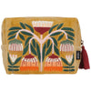 pouch - embroidered velvet - venus - ochre by now designs