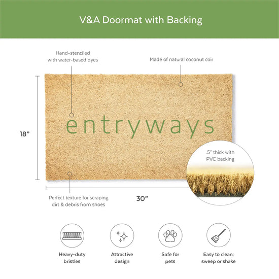 doormat - alice's adventures in wonderland - v & a museum by entryways