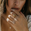 ring - victorian snake - turquoise enamel eyes by amano studio