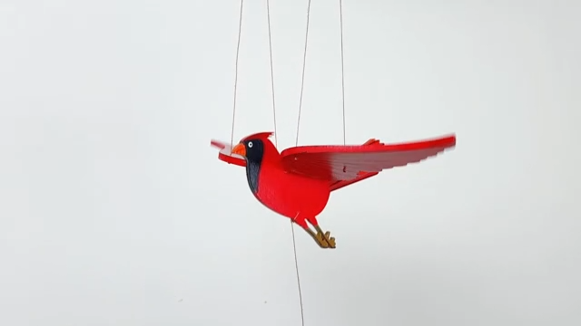 mobile - flying - cardinal by tulia's artisan gallery