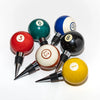bottle stopper - vintage billiard ball (assorted) by the mustache cat made