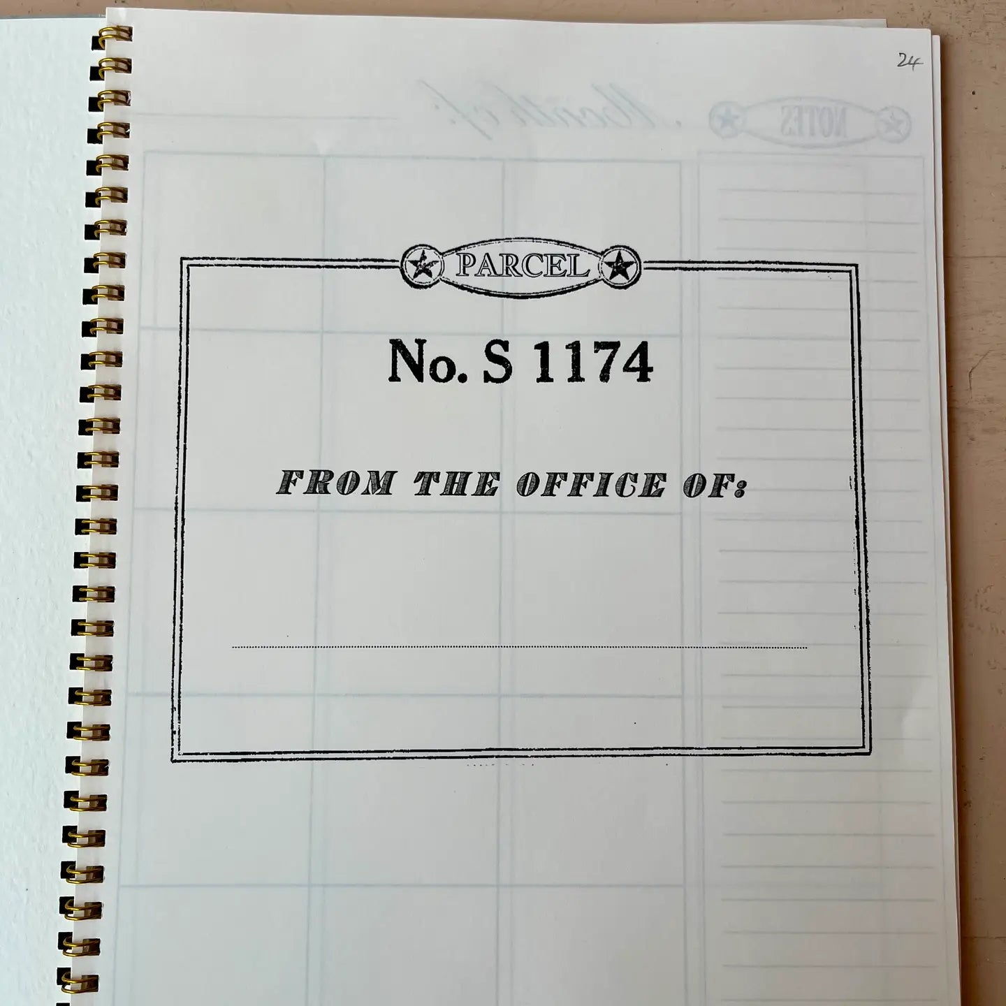 desk calendar - vintage perpetual monthly by parcel