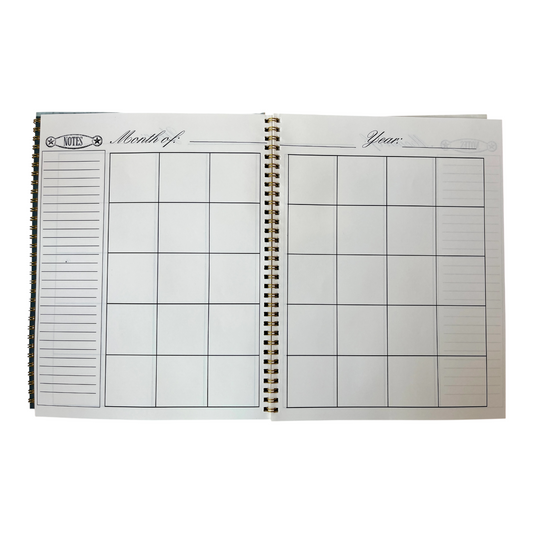desk calendar - vintage perpetual monthly by parcel