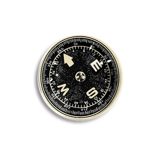 paperweight - crystal dome - vintage compass illustration by ben's garden