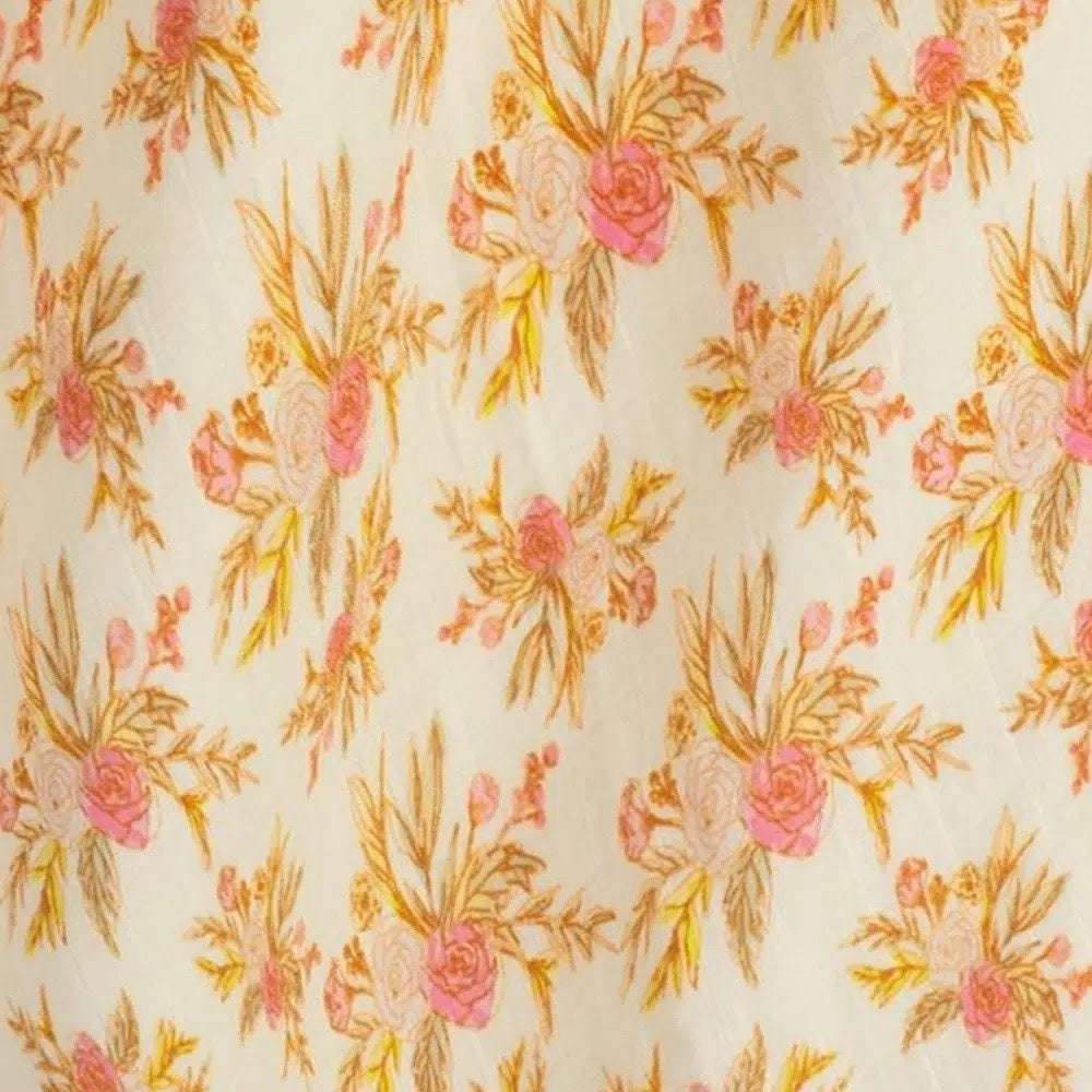 blanket - mini lovey - bamboo muslin - floral vintage by milkbarn
