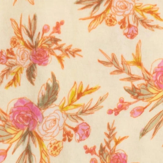 burp cloths - organic cotton - two-piece - floral vintage by milkbarn