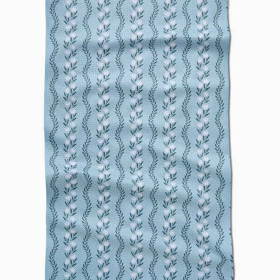 tea towel - microfiber - vintage floral stripe by geometry house