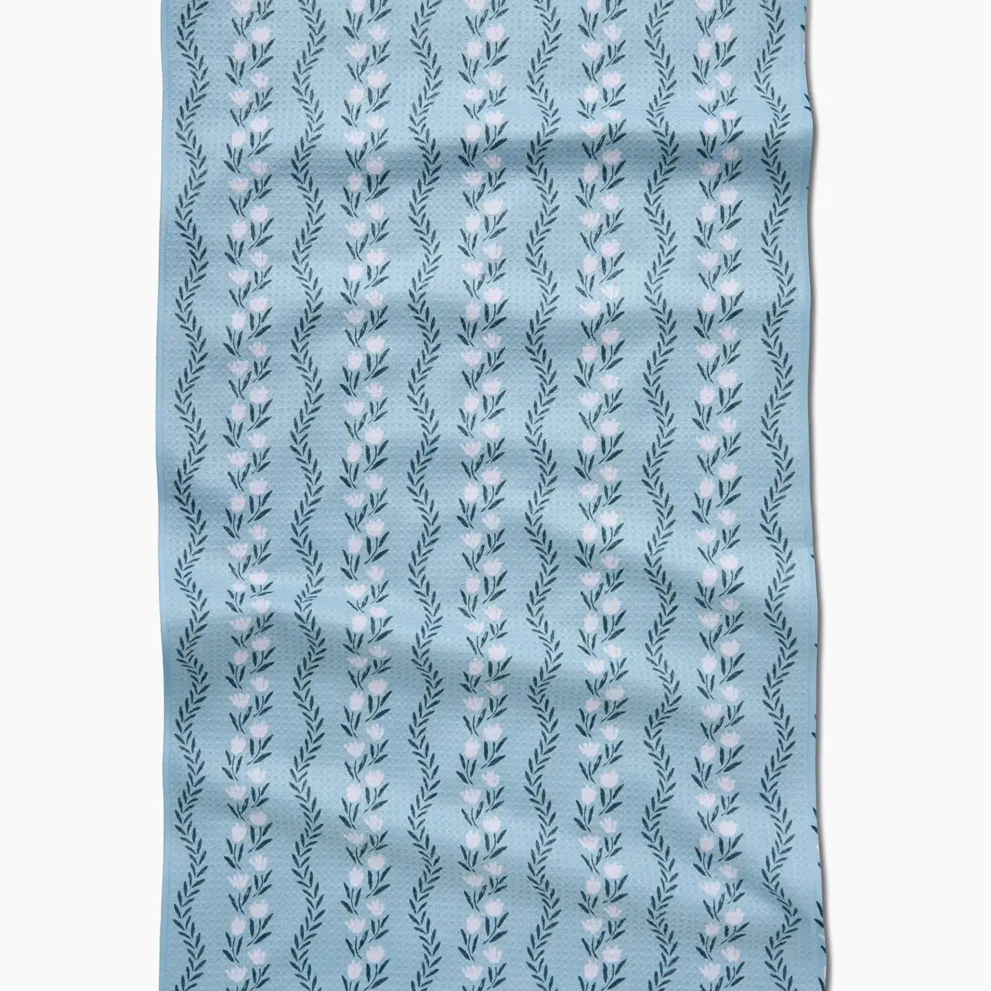 tea towel - microfiber - vintage floral stripe by geometry house
