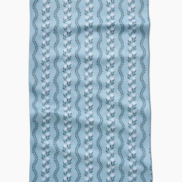 tea towel - microfiber - vintage floral stripe by geometry house