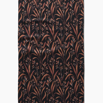 tea towel - microfiber - vintage grass black by geometry house