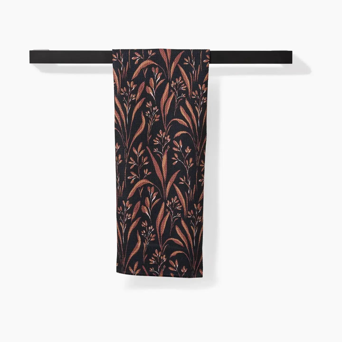 tea towel - microfiber - vintage grass black by geometry house