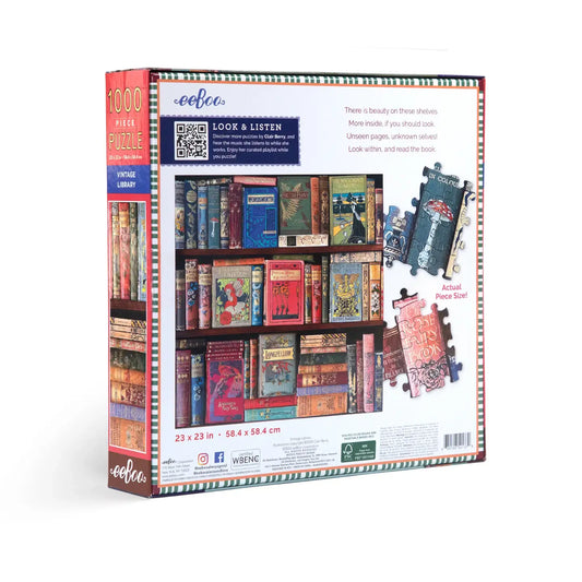 puzzle - 1000-piece - vintage library by eeboo