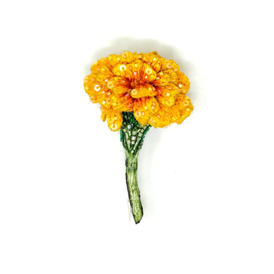 brooch pin - vintage marigold by trovelore