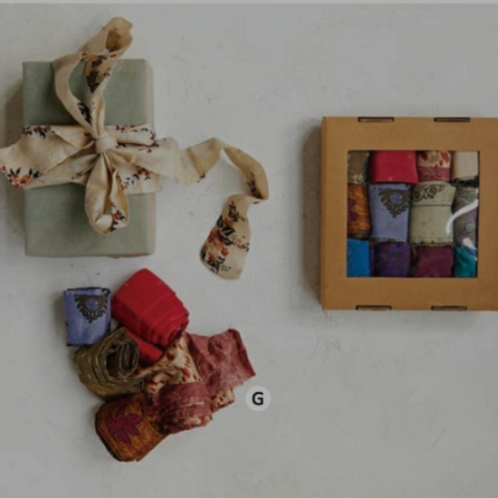 ribbon roll - vintage silk sari - single by creative co-op