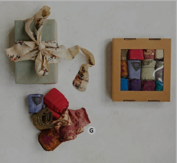 ribbon roll - vintage silk sari - single by creative co-op