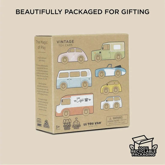 toy set - vintage cars - classic wooden by le toy van, inc.