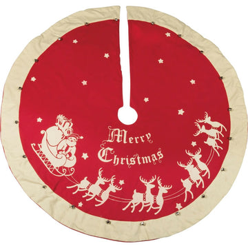 tree skirt - vintage "merry christmas" by primitives by kathy