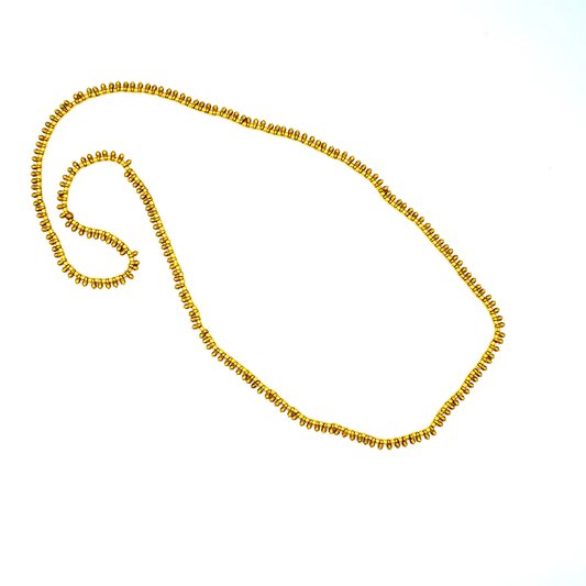 Necklace | Beaded Droplet | Brass | 28"