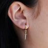 earrings - huggie hoops - mixed metal daggers by nina designs