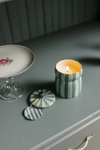Candle | Cabana Stripe | Blue/Navy - Warm Cider