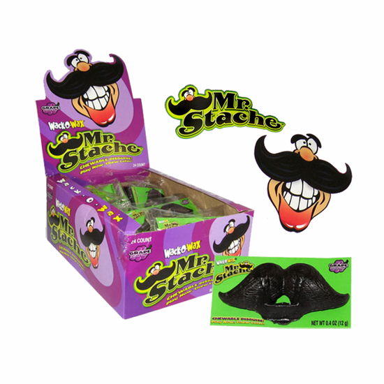 candy - wax mustache grape by redstone foods inc