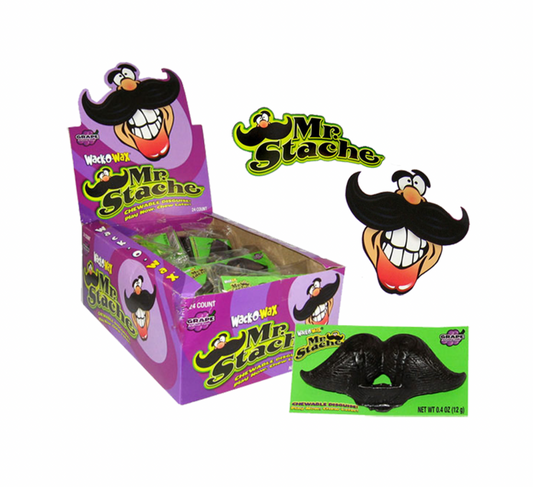 candy - wax mustache grape by redstone foods inc