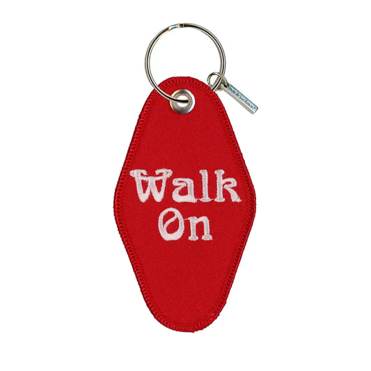keychain - embroidered - walk on (daisy) by patch ya later