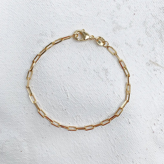 bracelet - paperclip - gold-filled chain by sofia ramsay