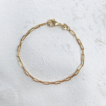 bracelet - paperclip - gold-filled chain by sofia ramsay