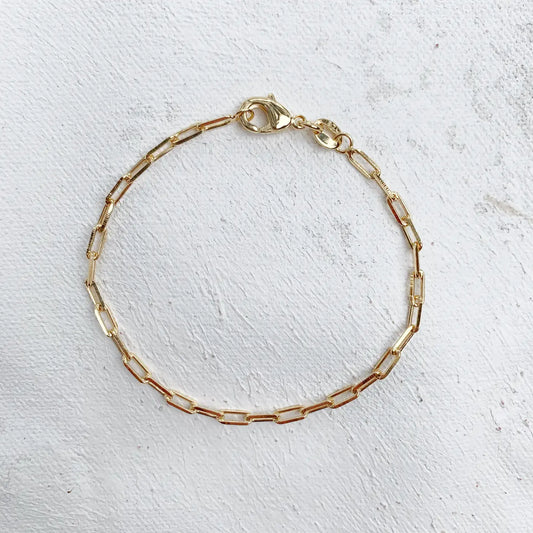 bracelet - paperclip - gold-filled chain by sofia ramsay