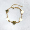 bracelet - heart plate - gold-filled chain by sofia ramsay