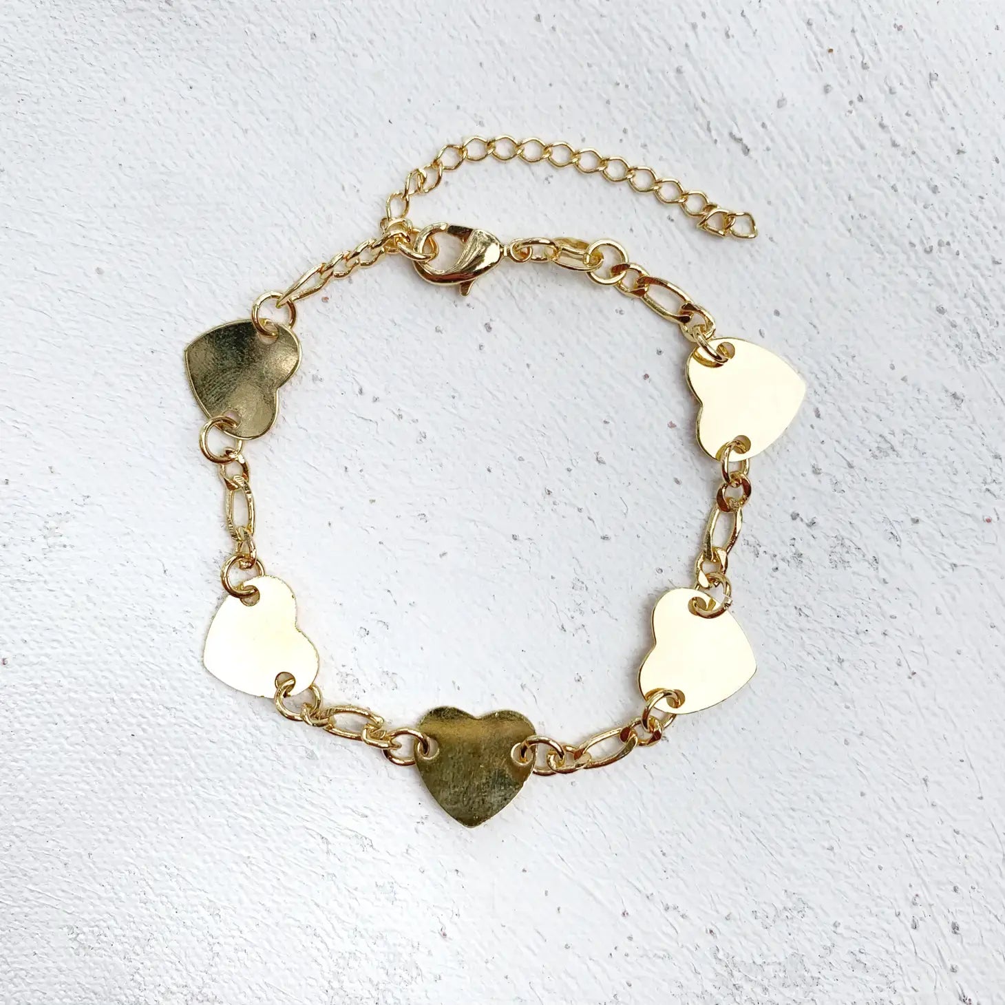 bracelet - heart plate - gold-filled chain by sofia ramsay