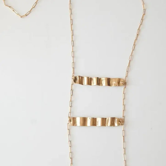 necklace - wave ladder - gold plated by tilly doro