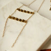 necklace - wave ladder - gold plated by tilly doro