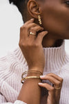 earrings - wave studs - 24kgp by tilly doro
