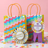 gift bags - wavy multicolor - 8 pack by talking tables, usa