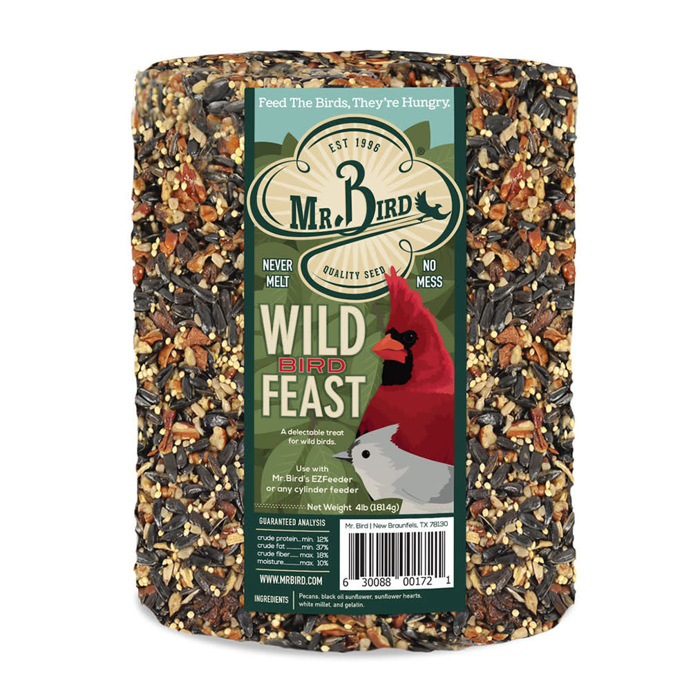 bird seed cylinder - wild bird feast by mr. bird