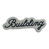 Sticker | Building | Black Script on White