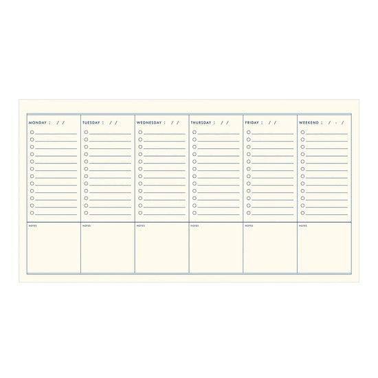 notebook - weekly to-do checklist planner - aloe by ruff house print shop
