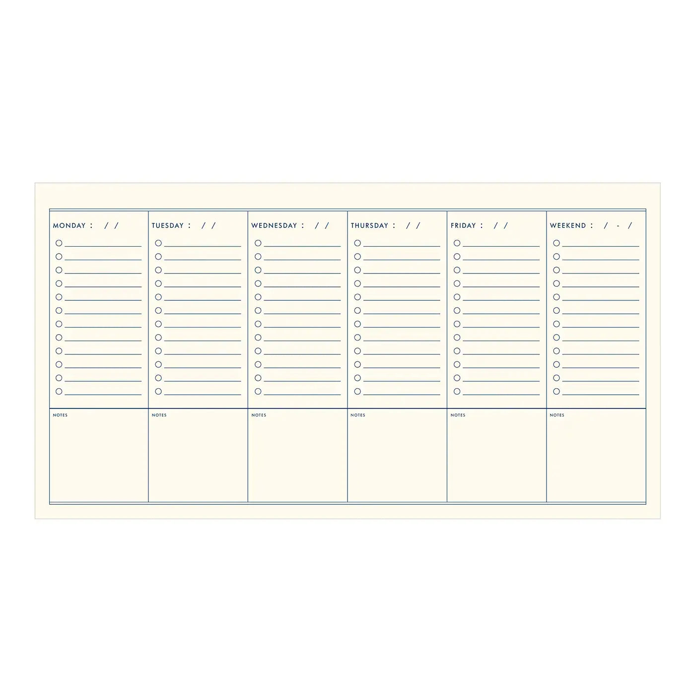 notebook - weekly to-do checklist planner - aloe by ruff house print shop
