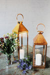 RENTAL | Copper Lantern (Real Candle Included)