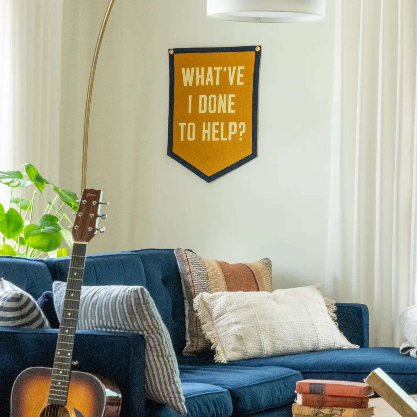 banner - camp flag - what've i done to help? by oxford pennant