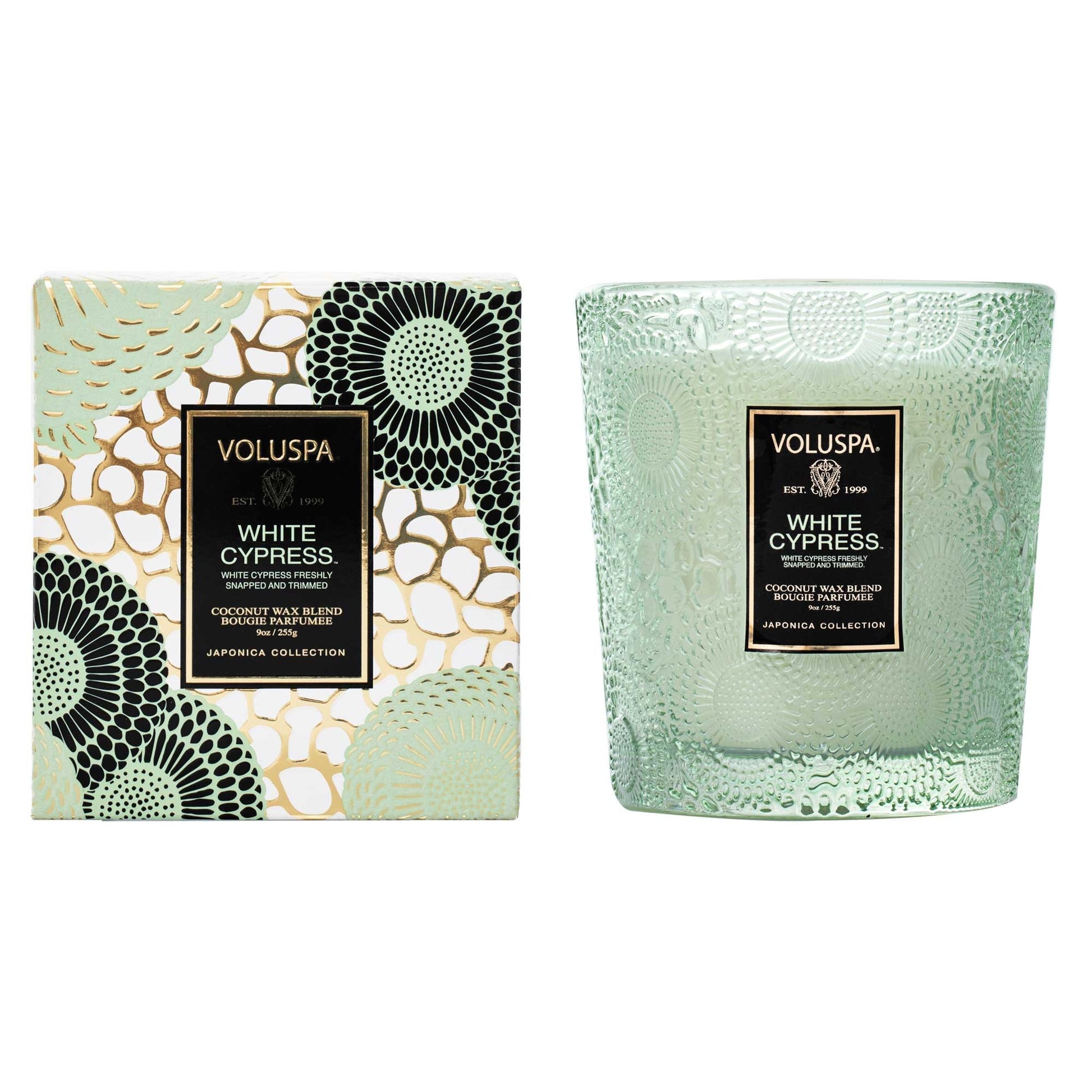 candle - japonica - white cypress by voluspa