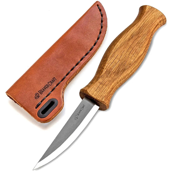 tool - whittling knife - leather sheath by beavercraft